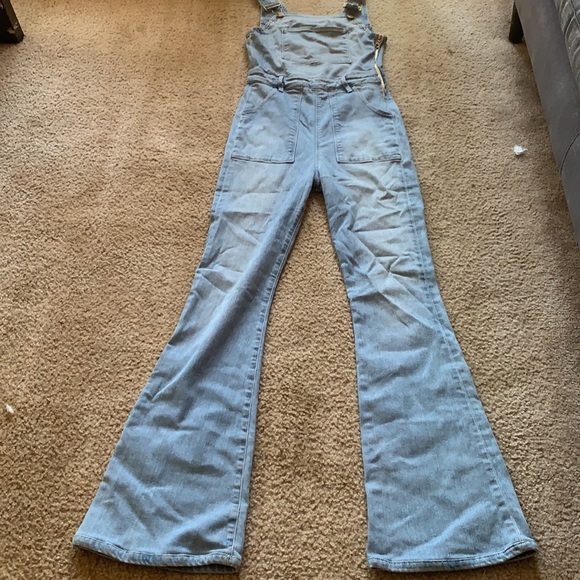 Frame Denim Wide Leg Overalls - Picture 3 of 5